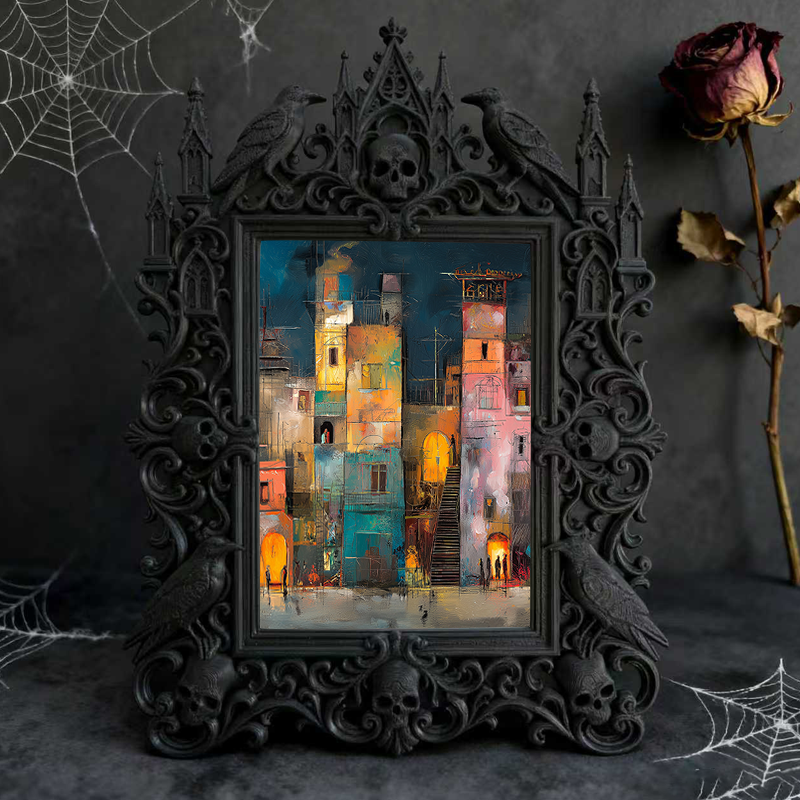 Rare-gem Gothic Dark Frame | Gothic Brow Salon Display, High-gloss