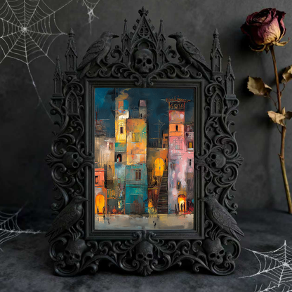Rare-gem Gothic Dark Frame | Gothic Brow Salon Display, High-gloss