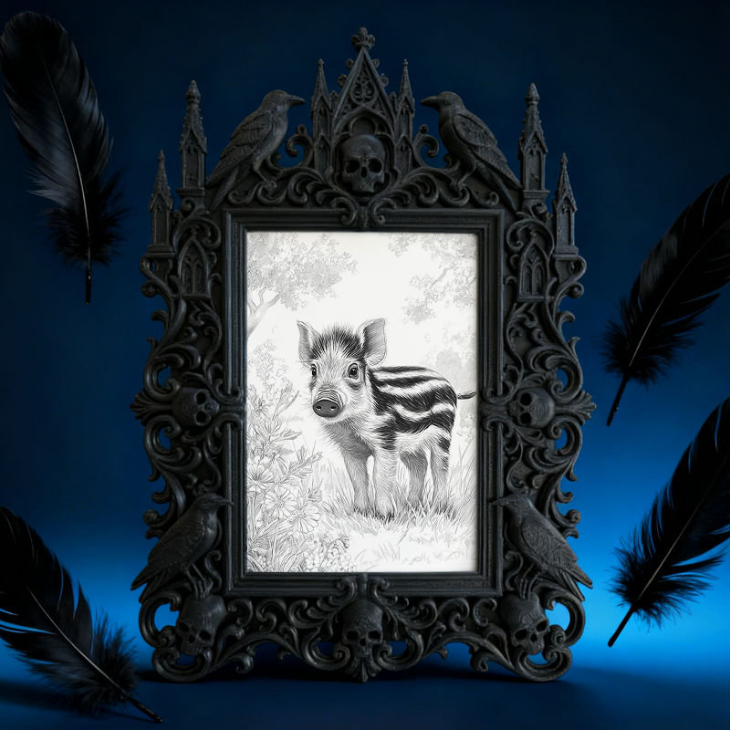 Luxe-dark Gothic Dark Frame | Vampire Cosplay Wig Studio Decor, Artistic