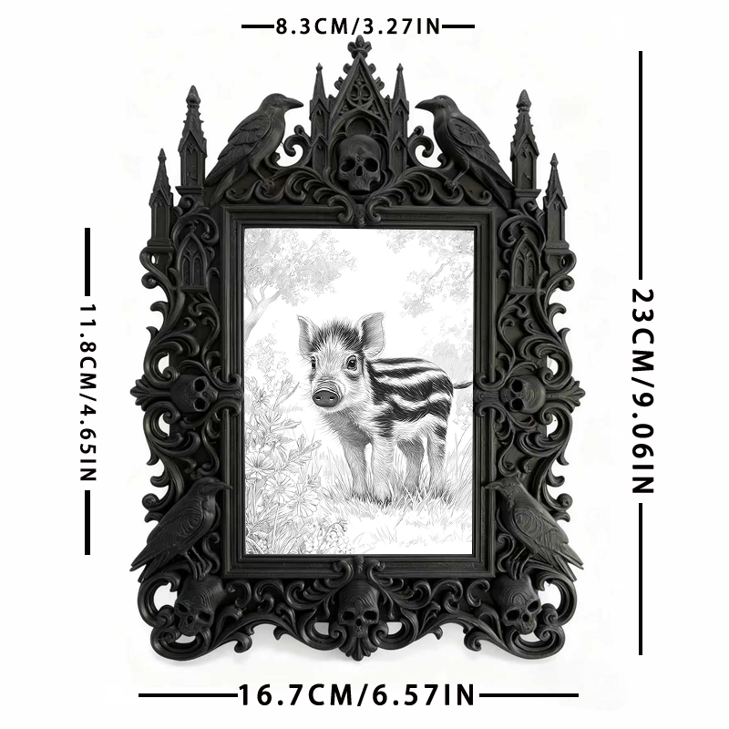 Luxe-dark Gothic Dark Frame | Vampire Cosplay Wig Studio Decor, Artistic
