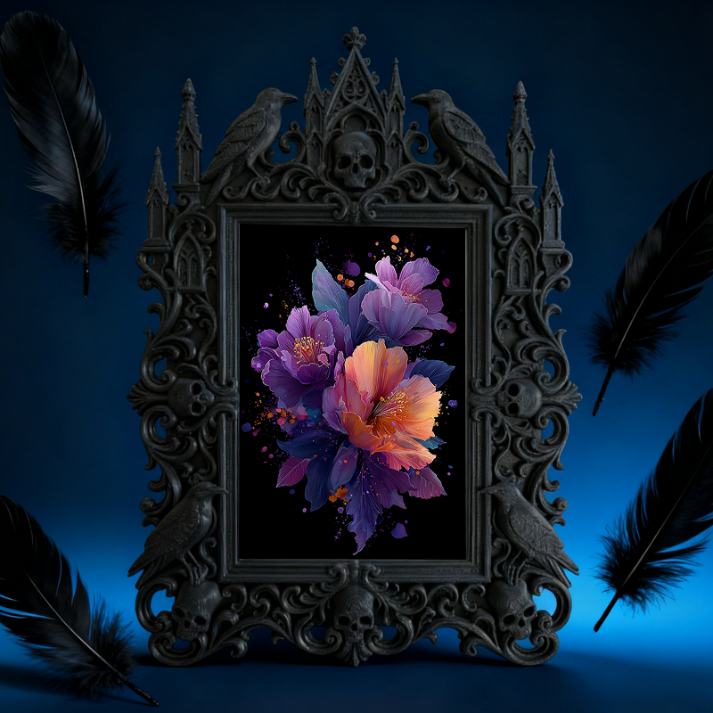 Hard-to-find Gothic Dark Frame | Witchy Bath Bomb Shop Decor, Wear-resistant