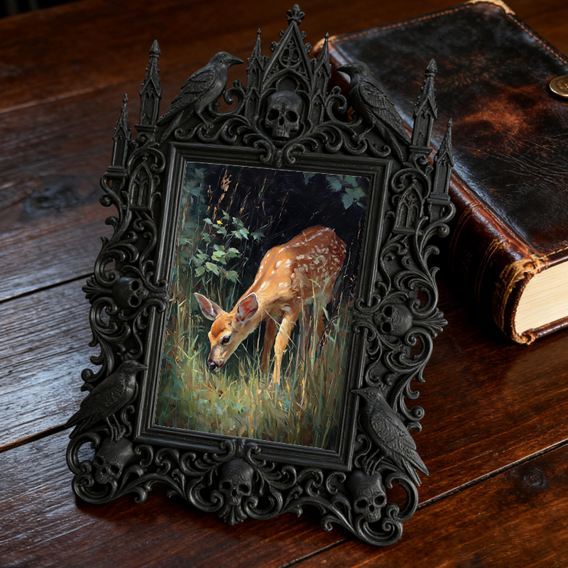 One-of-a-kind Gothic Dark Frame | Gothic Motorcycle Gear Shop Decor, Elegant