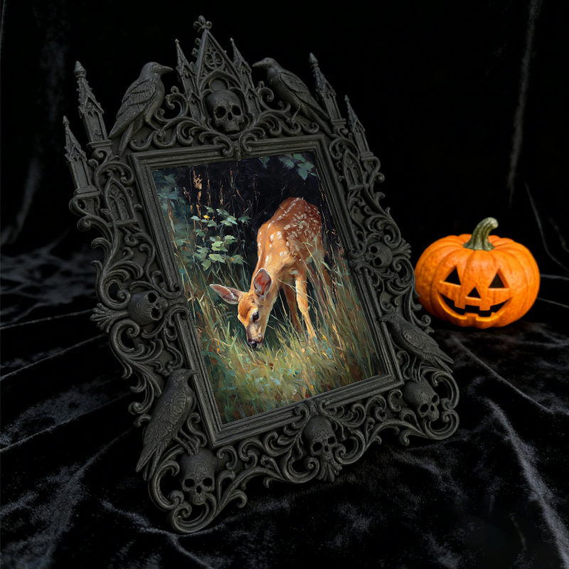 One-of-a-kind Gothic Dark Frame | Gothic Motorcycle Gear Shop Decor, Elegant