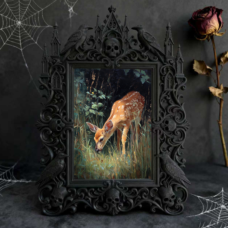 One-of-a-kind Gothic Dark Frame | Gothic Motorcycle Gear Shop Decor, Elegant