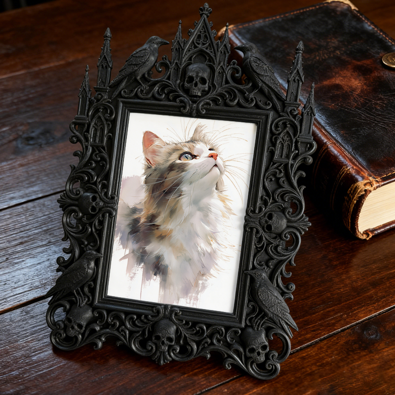 Viral-sensation Gothic Dark Frame | Paranormal Gift Shop Counter Decor, Display-grade
