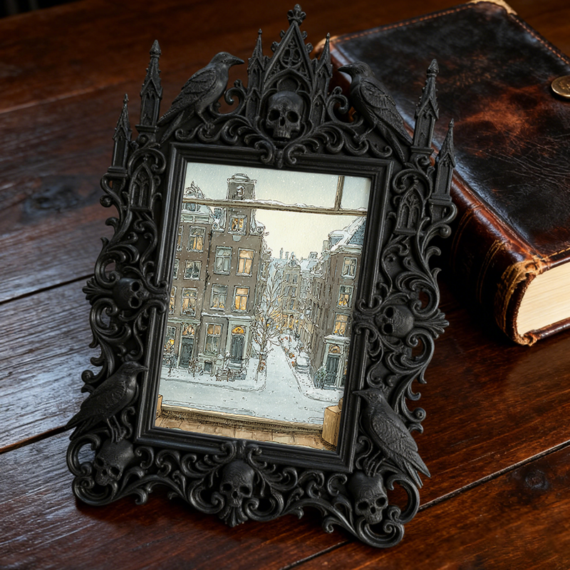 High-demand Gothic Dark Frame | Gothic Cocktail Lounge Decor, Retro Plastic
