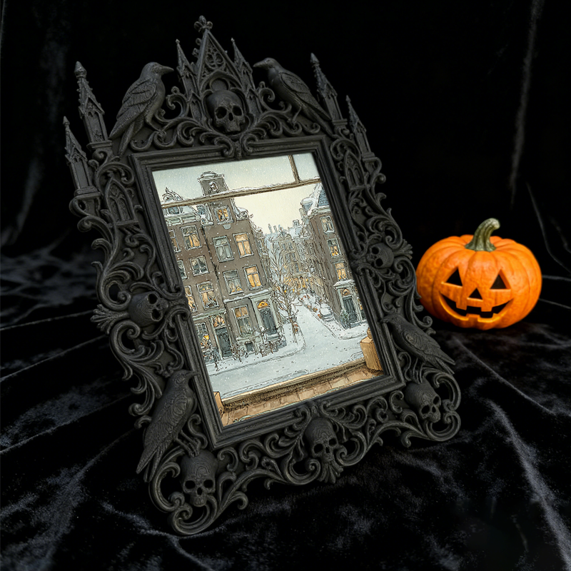 High-demand Gothic Dark Frame | Gothic Cocktail Lounge Decor, Retro Plastic