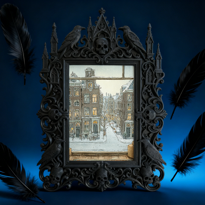 High-demand Gothic Dark Frame | Gothic Cocktail Lounge Decor, Retro Plastic