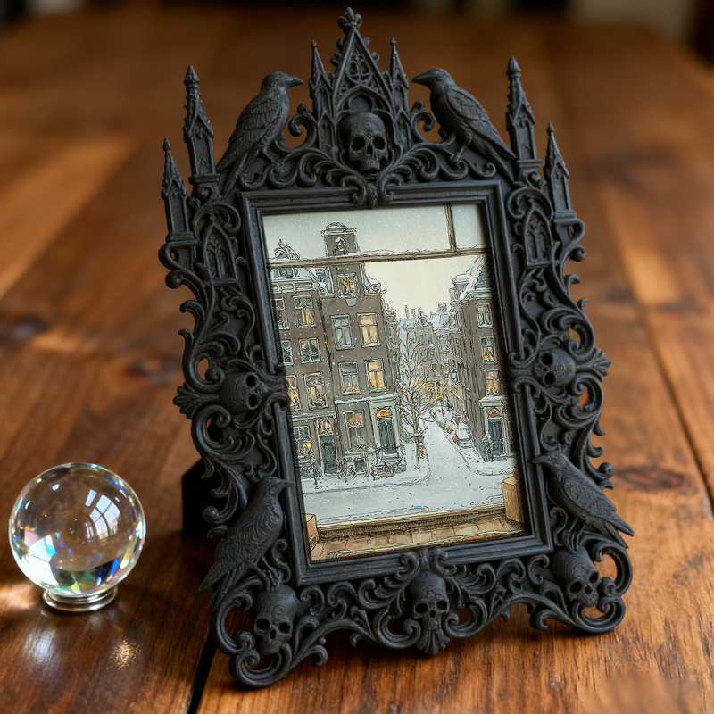 High-demand Gothic Dark Frame | Gothic Cocktail Lounge Decor, Retro Plastic