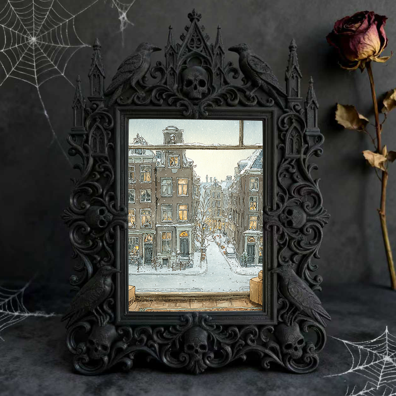 High-demand Gothic Dark Frame | Gothic Cocktail Lounge Decor, Retro Plastic