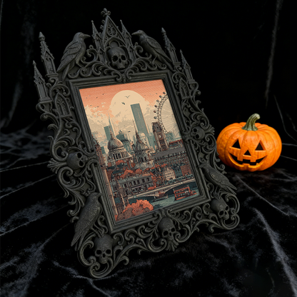 TikTok-trending Gothic Dark Frame | Vampire Themed Trivia Night Decor, Wall-mountable
