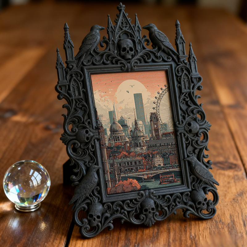 TikTok-trending Gothic Dark Frame | Vampire Themed Trivia Night Decor, Wall-mountable