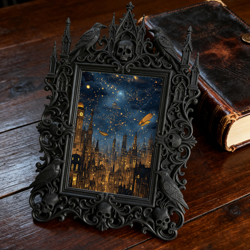Trend-leading Gothic Dark Frame | Dark Academia Poetry Reading Decor, Eco-friendly