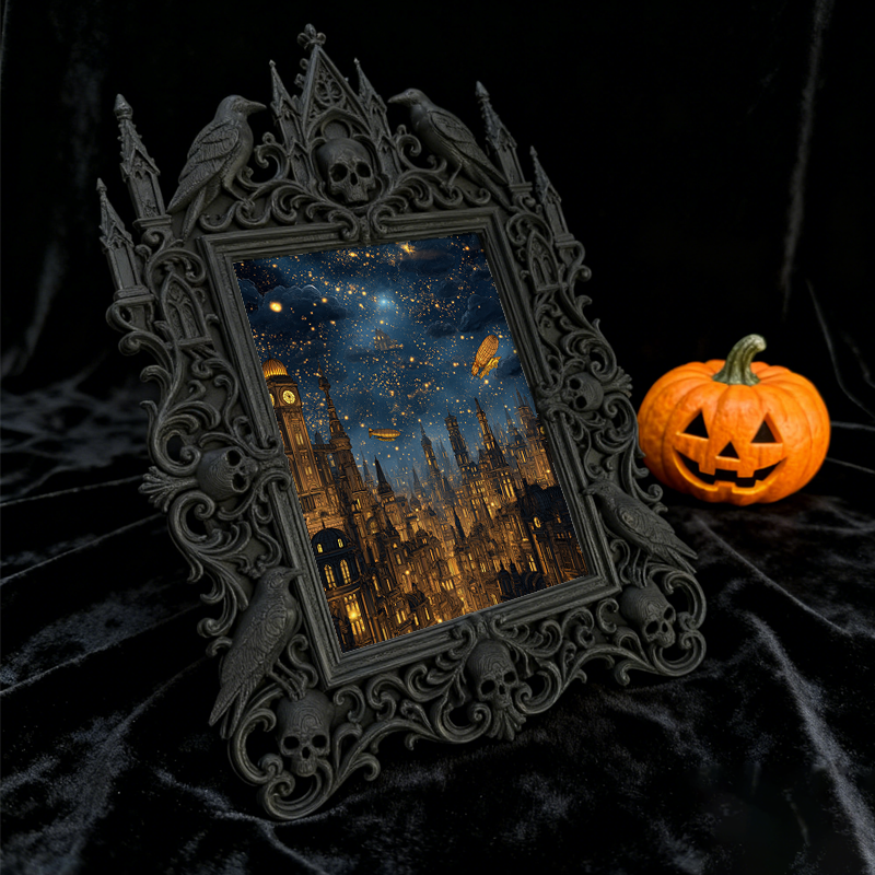 Trend-leading Gothic Dark Frame | Dark Academia Poetry Reading Decor, Eco-friendly