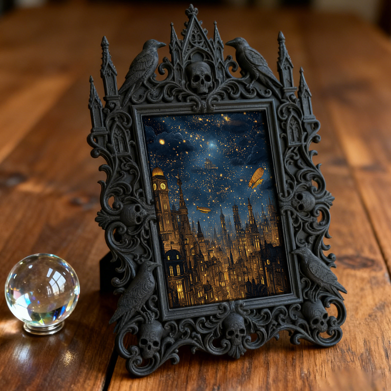 Trend-leading Gothic Dark Frame | Dark Academia Poetry Reading Decor, Eco-friendly