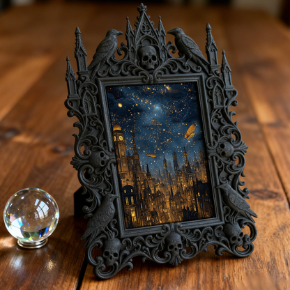 Trend-leading Gothic Dark Frame | Dark Academia Poetry Reading Decor, Eco-friendly