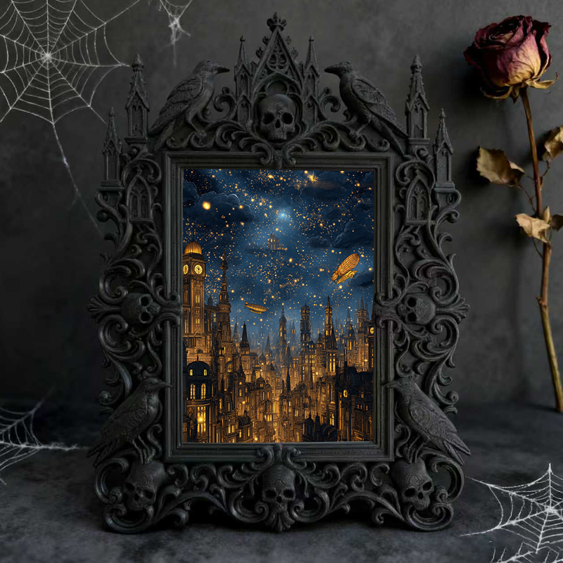 Trend-leading Gothic Dark Frame | Dark Academia Poetry Reading Decor, Eco-friendly