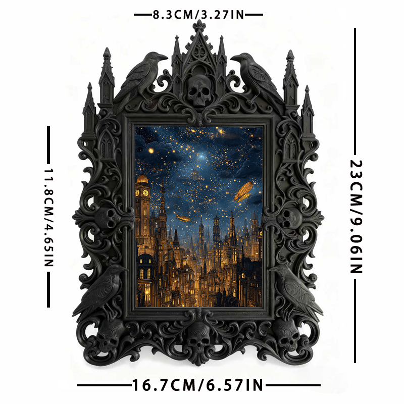 Trend-leading Gothic Dark Frame | Dark Academia Poetry Reading Decor, Eco-friendly