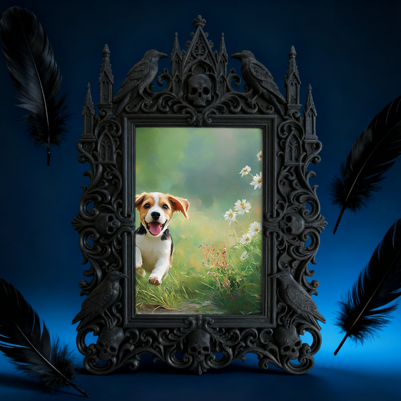 Must-own Gothic Dark Frame | Gothic Handmade Candle Fair Decor, Slim