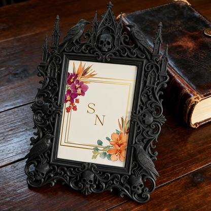 Limited-stock Gothic Dark Frame | Occult Zodiac Sign Shop Decor, Collectible