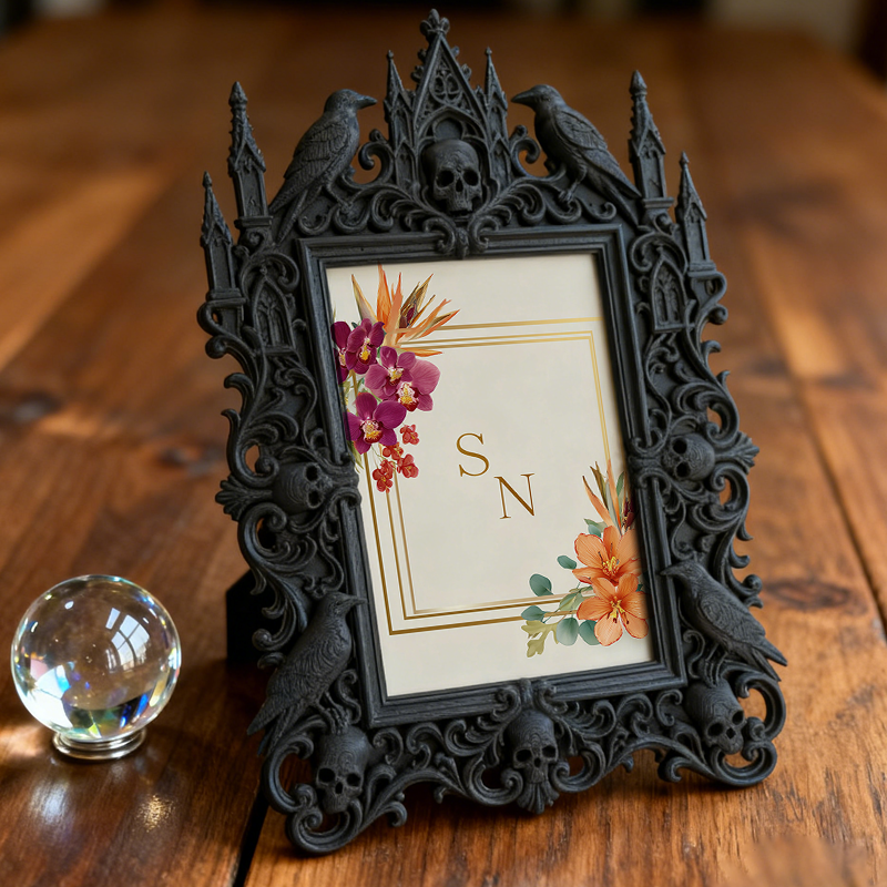 Limited-stock Gothic Dark Frame | Occult Zodiac Sign Shop Decor, Collectible