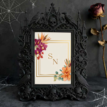 Limited-stock Gothic Dark Frame | Occult Zodiac Sign Shop Decor, Collectible