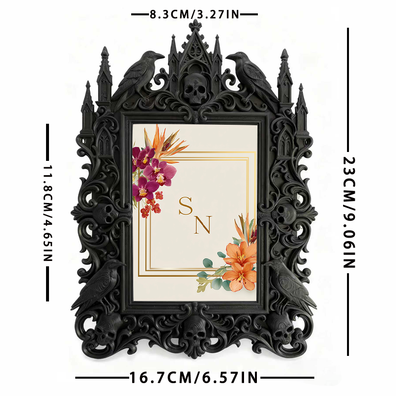 Limited-stock Gothic Dark Frame | Occult Zodiac Sign Shop Decor, Collectible