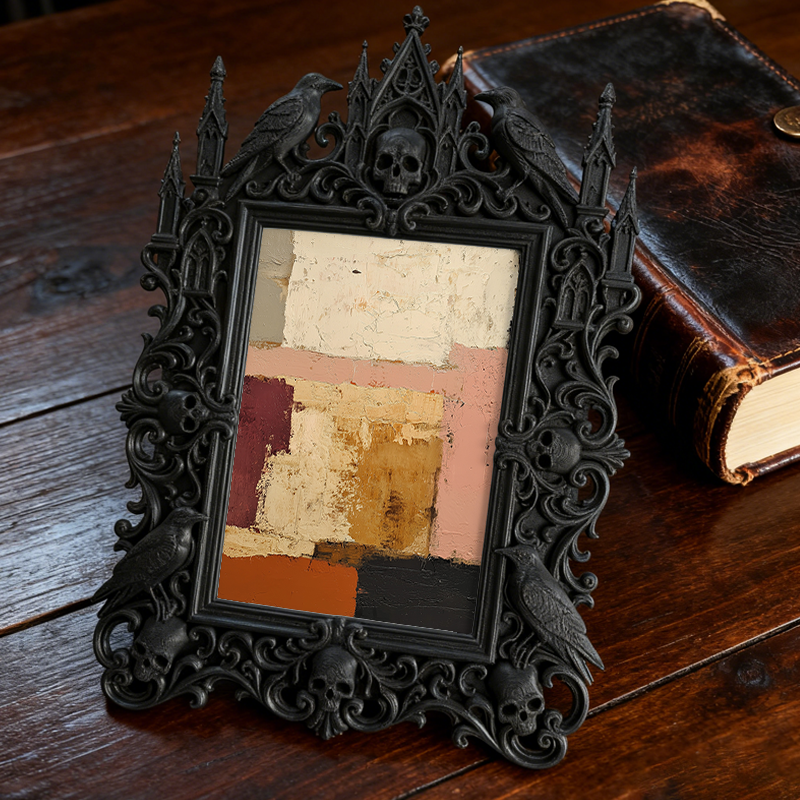 Edgy-cool Gothic Dark Frame | Dark Fantasy Art Exhibition Decor, Minimalist