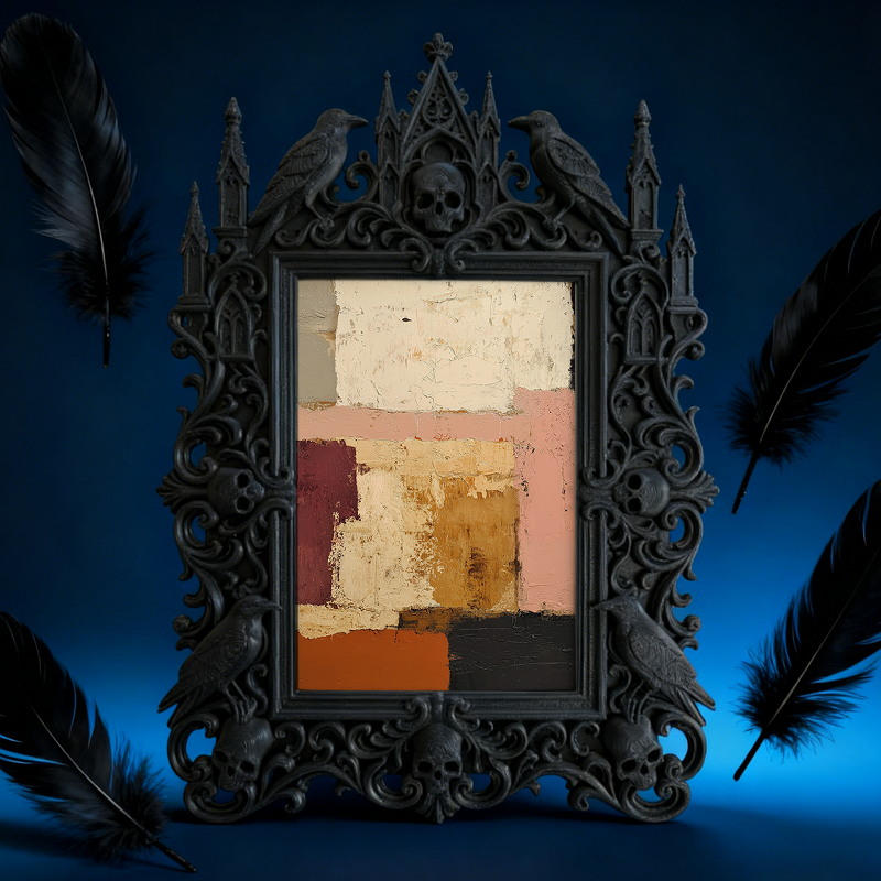 Edgy-cool Gothic Dark Frame | Dark Fantasy Art Exhibition Decor, Minimalist