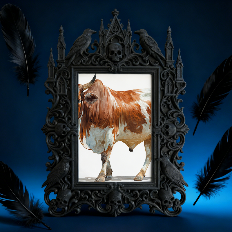 Insta-popular Gothic Dark Frame | Vampire Themed Home Theater Decor, Lightweight