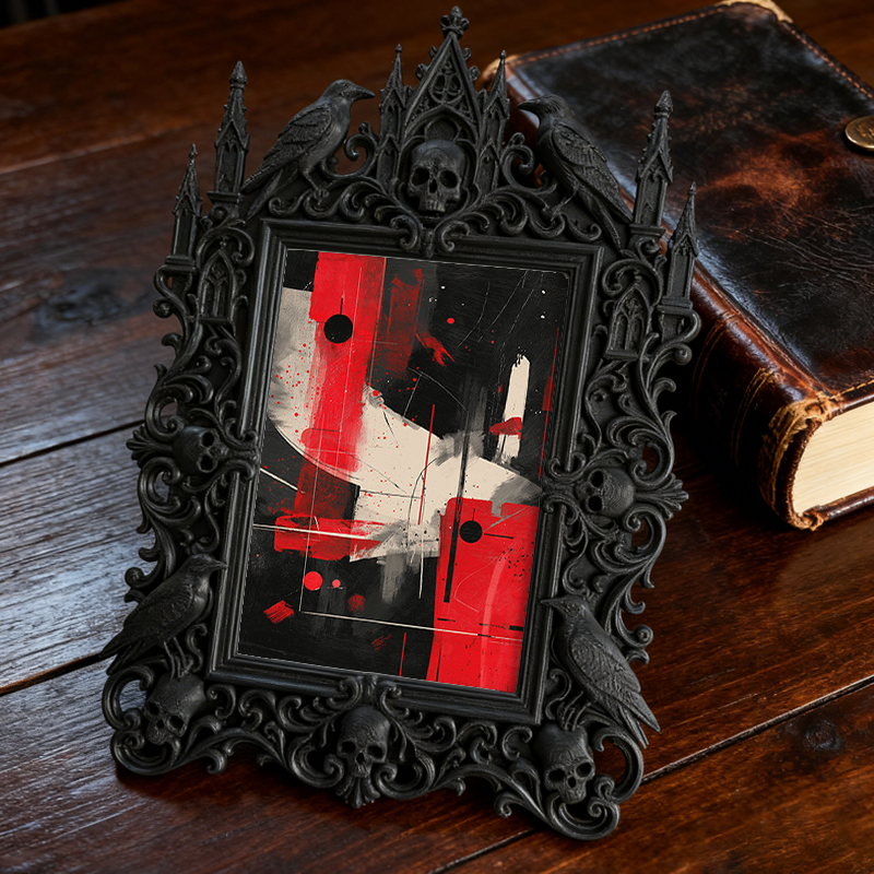Shop-top-pick Gothic Dark Frame | Witchy Bedroom Crystal Shelf Decor, Retro Plastic