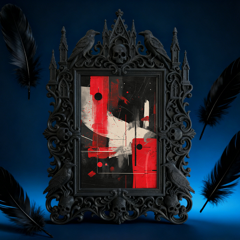 Shop-top-pick Gothic Dark Frame | Witchy Bedroom Crystal Shelf Decor, Retro Plastic