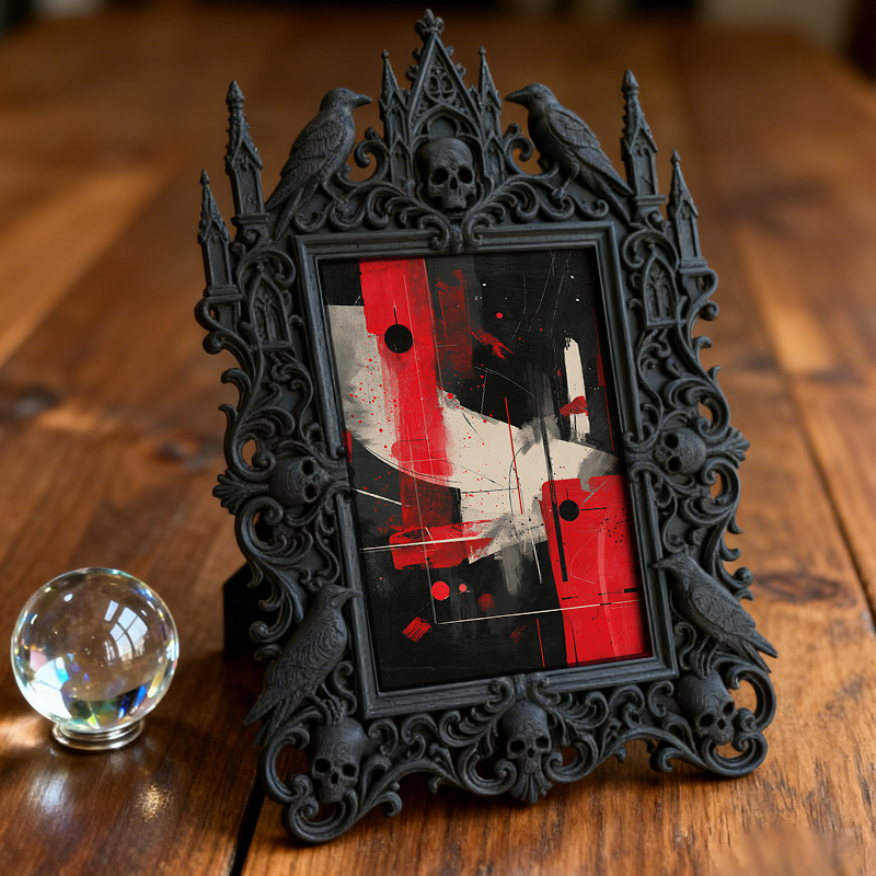 Shop-top-pick Gothic Dark Frame | Witchy Bedroom Crystal Shelf Decor, Retro Plastic