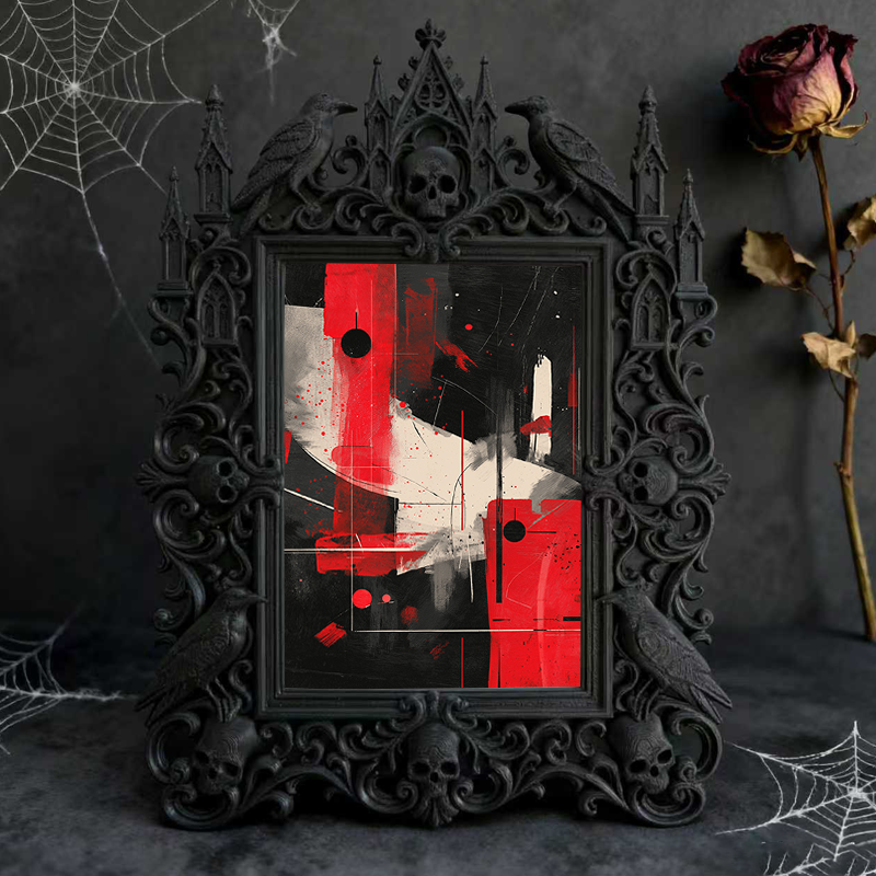 Shop-top-pick Gothic Dark Frame | Witchy Bedroom Crystal Shelf Decor, Retro Plastic