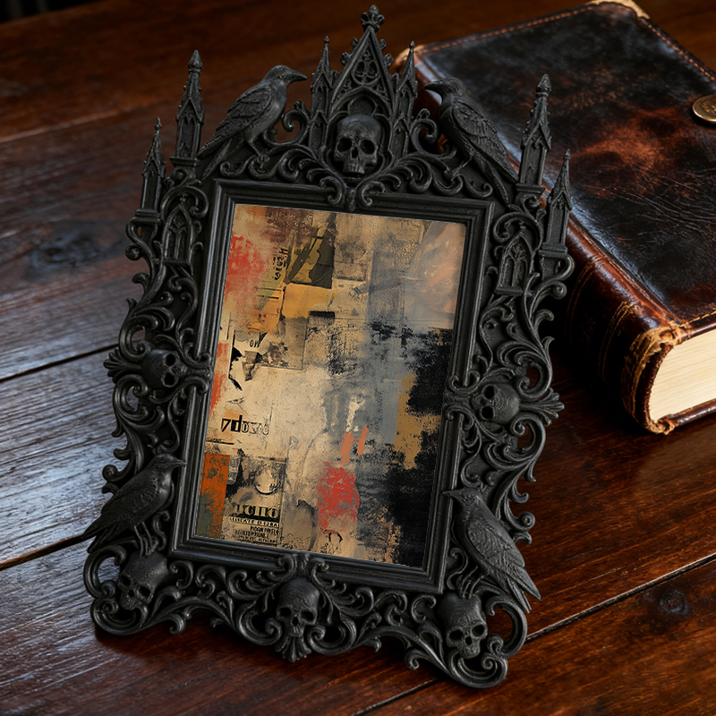 Highly-recommended Gothic Dark Frame | Dark Academia Study Desk Decor, Eco-friendly
