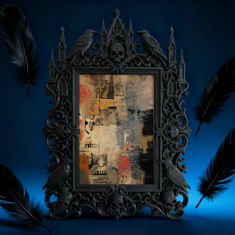 Highly-recommended Gothic Dark Frame | Dark Academia Study Desk Decor, Eco-friendly