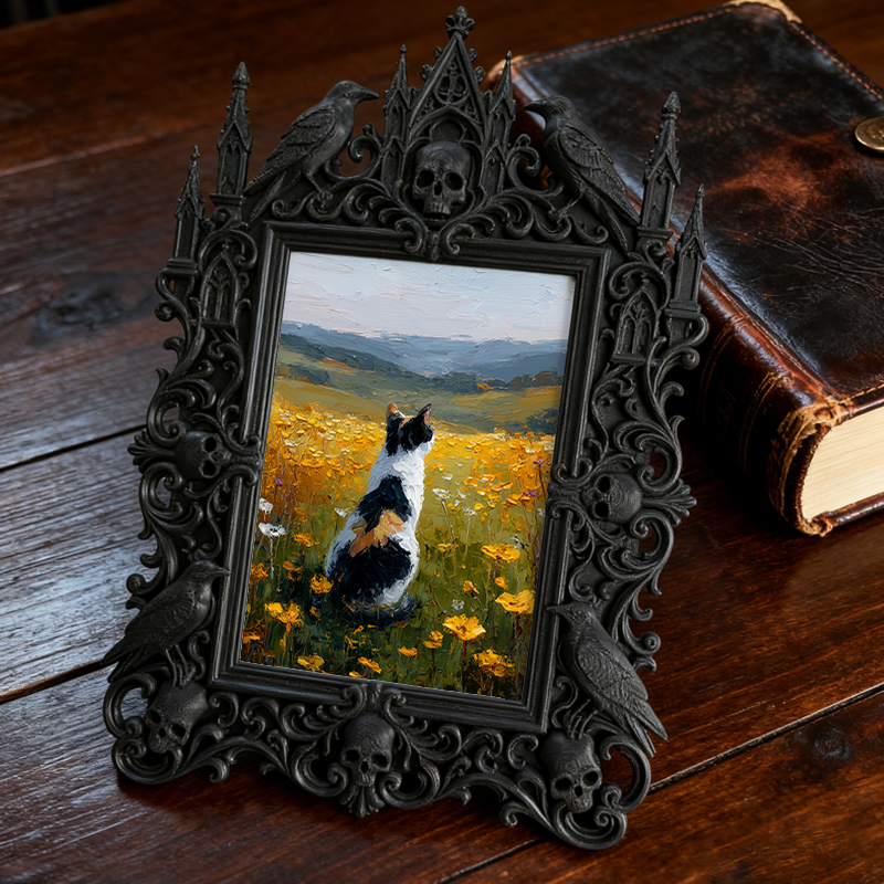 5-star-hit Gothic Dark Frame | Occult Home Meditation Corner Decor, Collectible