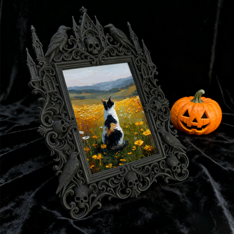 5-star-hit Gothic Dark Frame | Occult Home Meditation Corner Decor, Collectible