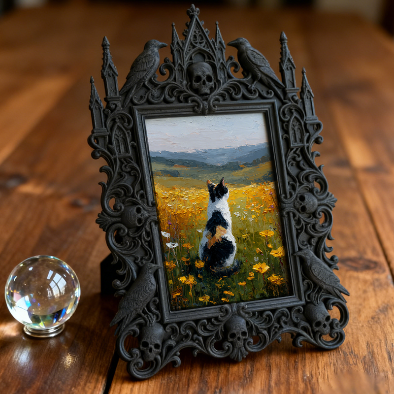 5-star-hit Gothic Dark Frame | Occult Home Meditation Corner Decor, Collectible