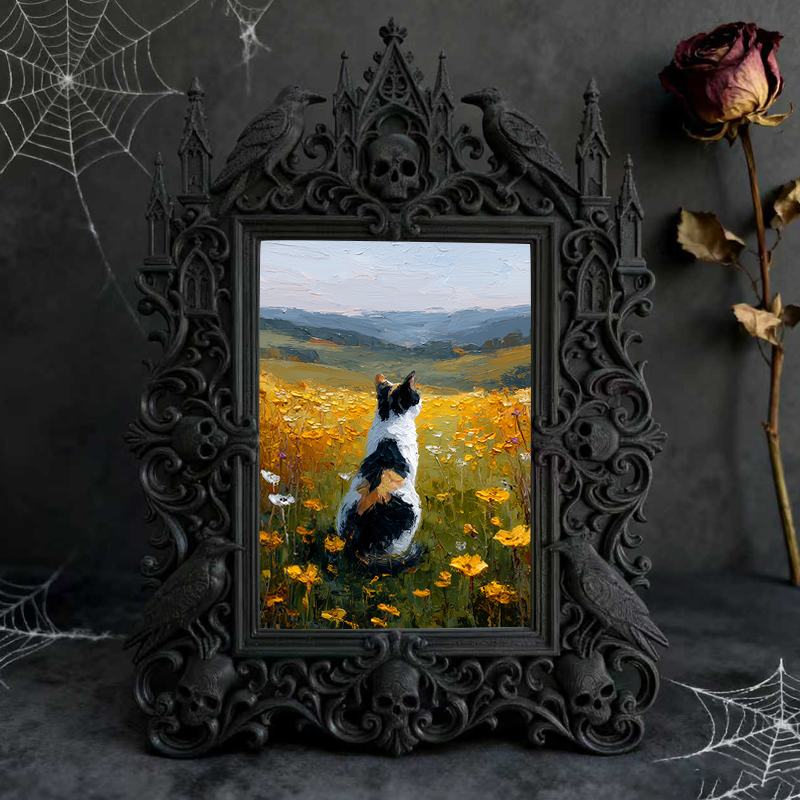 5-star-hit Gothic Dark Frame | Occult Home Meditation Corner Decor, Collectible