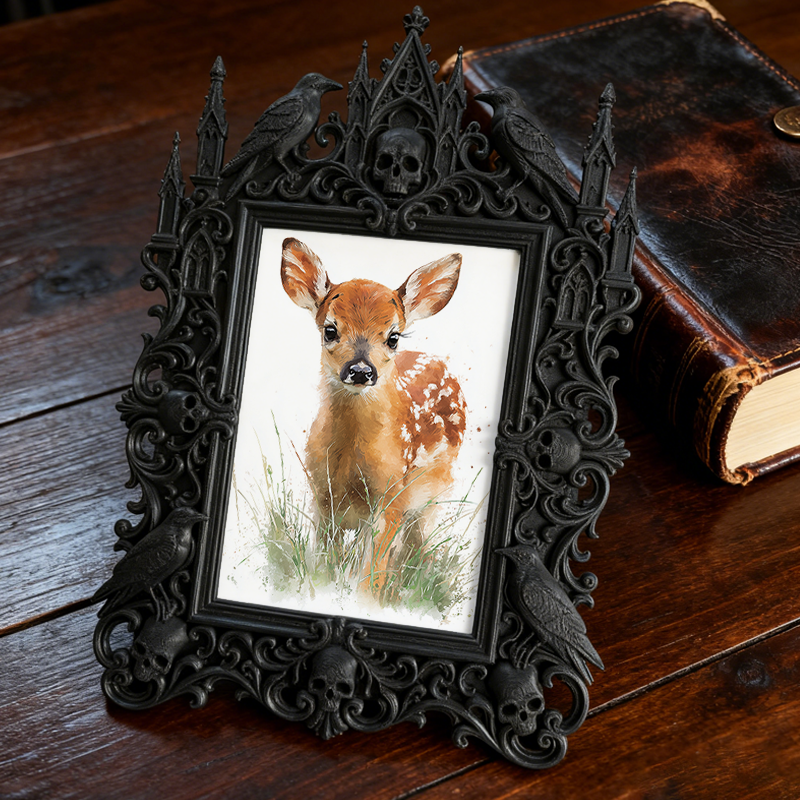 Reel-hit Gothic Dark Frame | Horror Fan Cave DVD Shelf Decor, Minimalist
