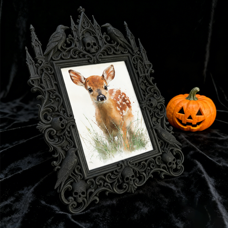 Reel-hit Gothic Dark Frame | Horror Fan Cave DVD Shelf Decor, Minimalist