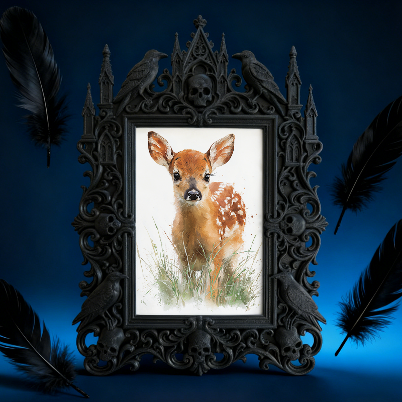 Reel-hit Gothic Dark Frame | Horror Fan Cave DVD Shelf Decor, Minimalist