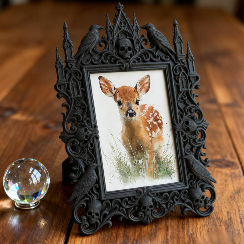 Reel-hit Gothic Dark Frame | Horror Fan Cave DVD Shelf Decor, Minimalist