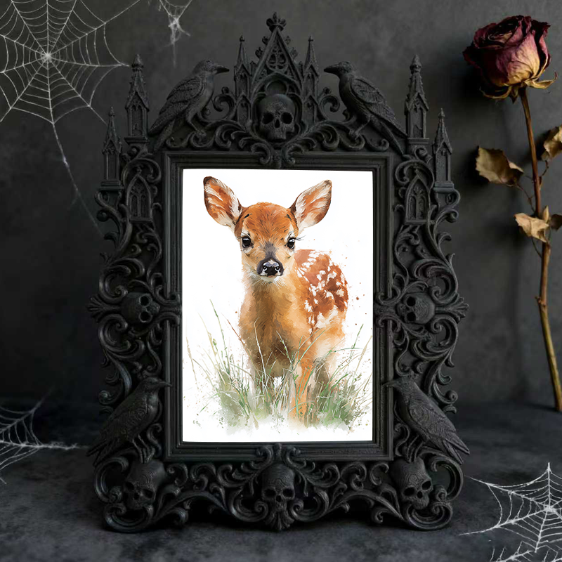 Reel-hit Gothic Dark Frame | Horror Fan Cave DVD Shelf Decor, Minimalist