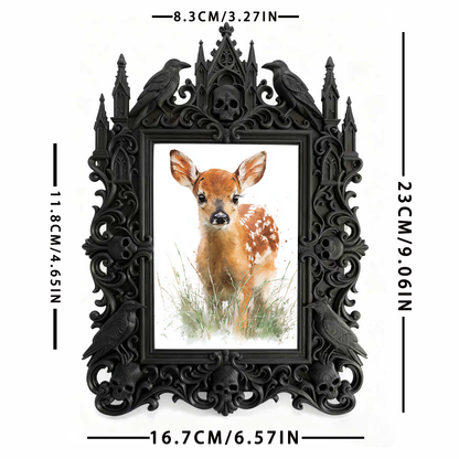 Reel-hit Gothic Dark Frame | Horror Fan Cave DVD Shelf Decor, Minimalist