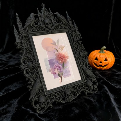 Hard-to-get Gothic Dark Frame | Witchy Kitchen Spice Rack Decor, Portable