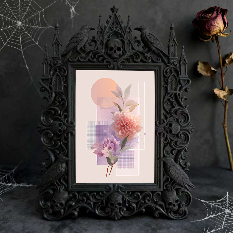 Hard-to-get Gothic Dark Frame | Witchy Kitchen Spice Rack Decor, Portable