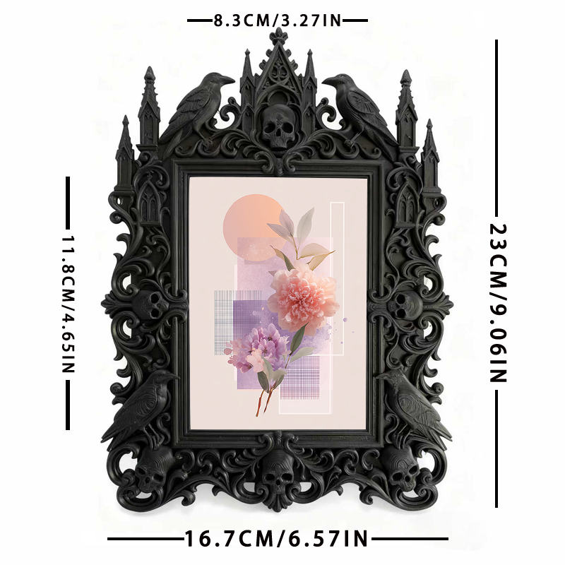 Hard-to-get Gothic Dark Frame | Witchy Kitchen Spice Rack Decor, Portable