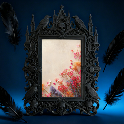 TikTok-famous Gothic Dark Frame | Gothic Halloween Porch Decor, Lightweight